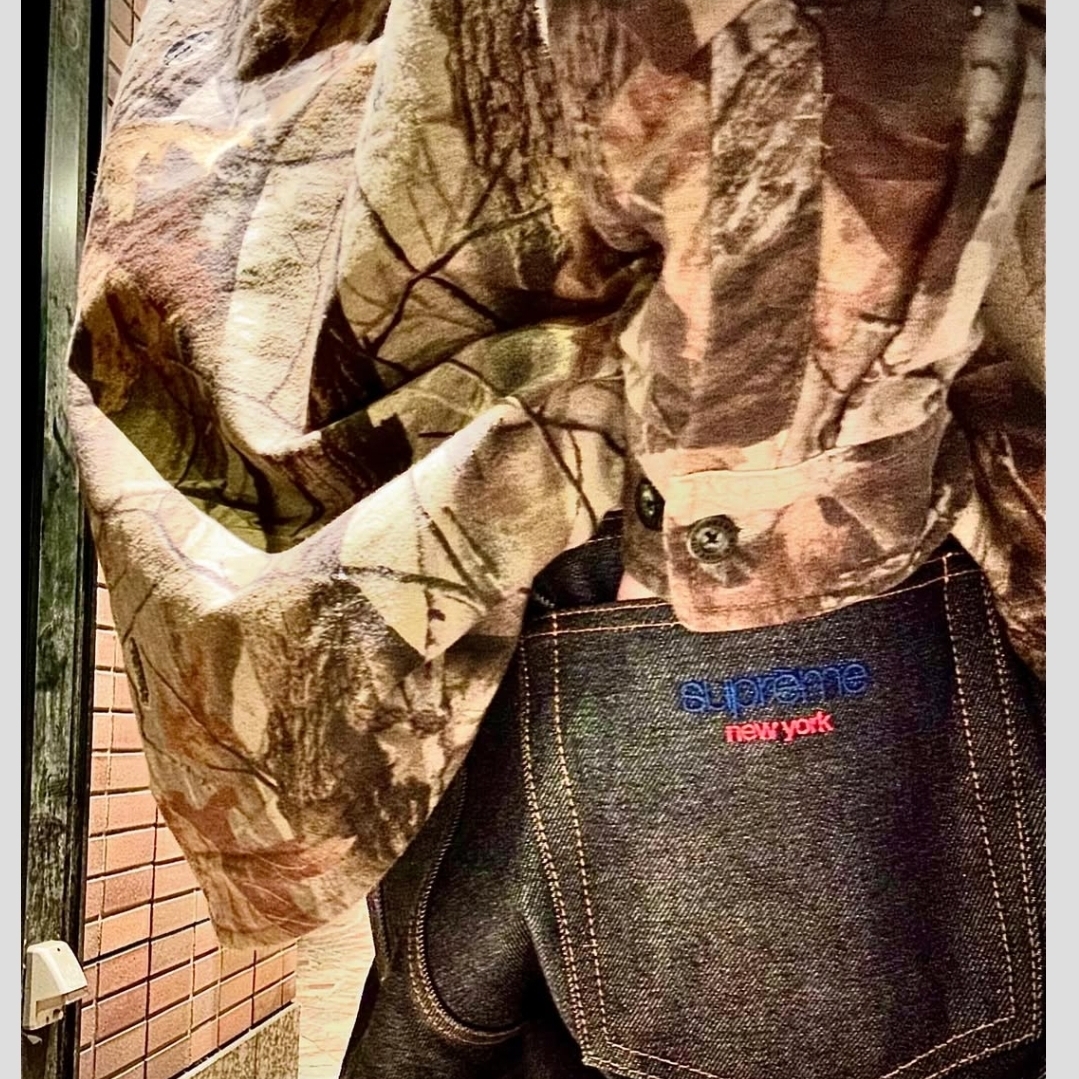 Supreme Quilted Lined Hooded Flannel Shirt Realtree Hardwoods Camo - 25SS 착용 스타일 - 2