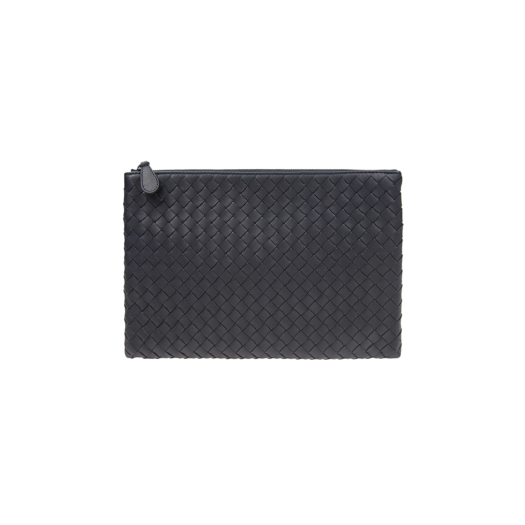 Bottega Veneta Biletto Intrecciato Clutch Navy