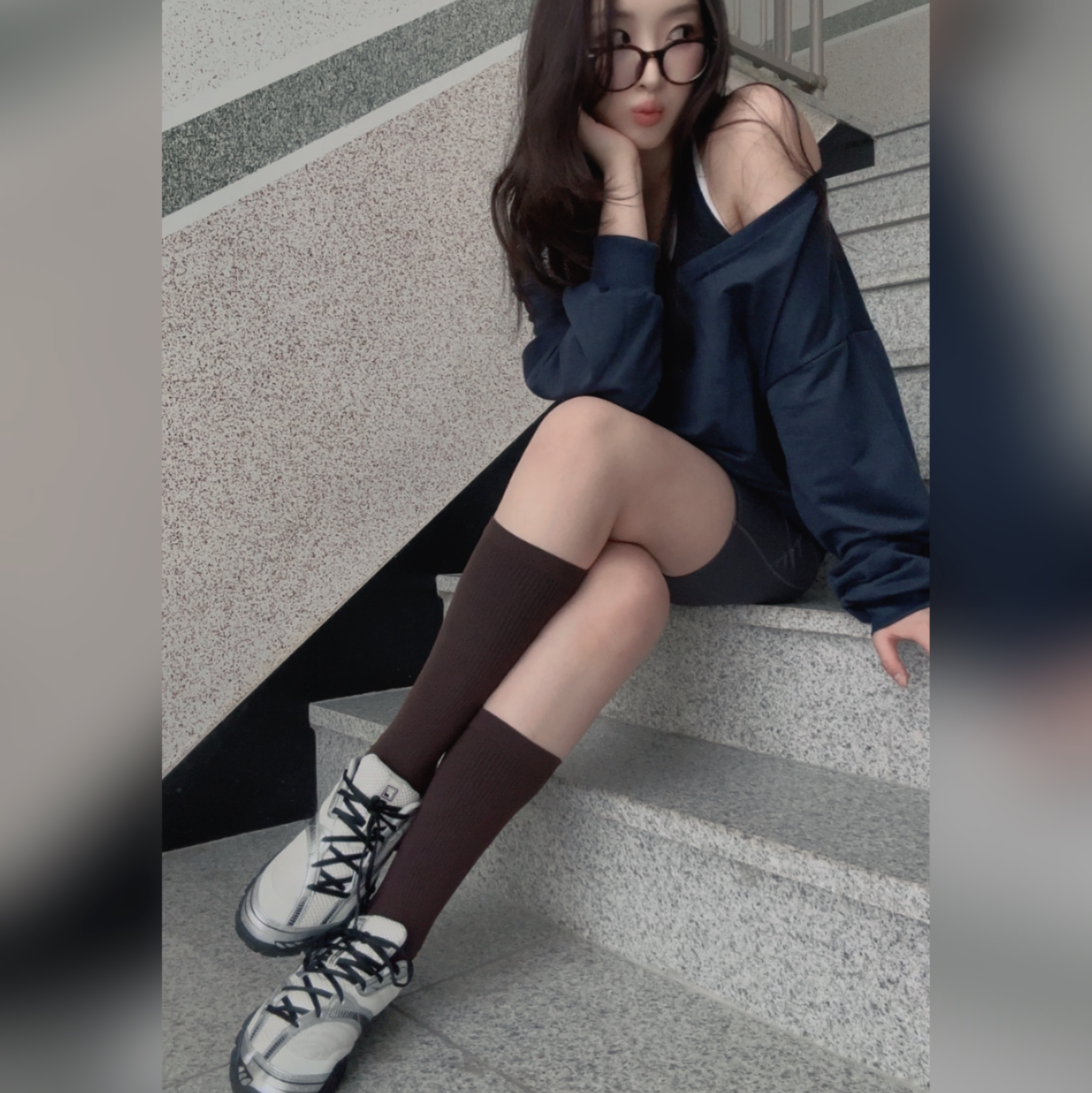 Fila Echappe v2 White Black 착용 스타일 - 2