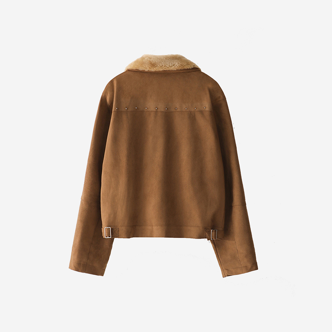 블루 선플라워 시어링 스웨이드 숏 자켓(Blue Sunflower Searing Suede Short Jacket) - 3