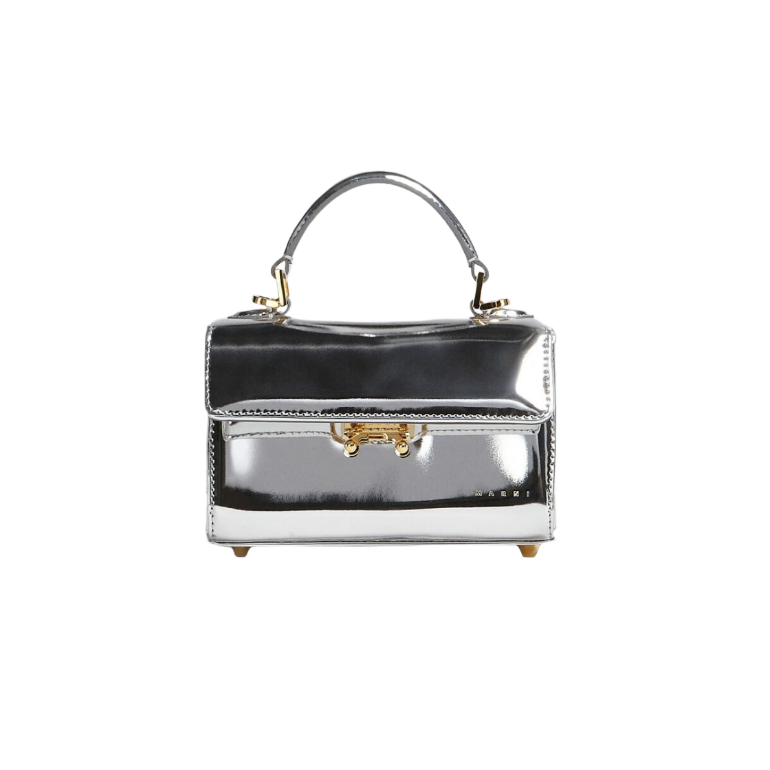 마르니 미러 레더 릴레이티비티 미니백 실버(Marni Mirrored Leather Relativity Mini Bag Silver) - 1