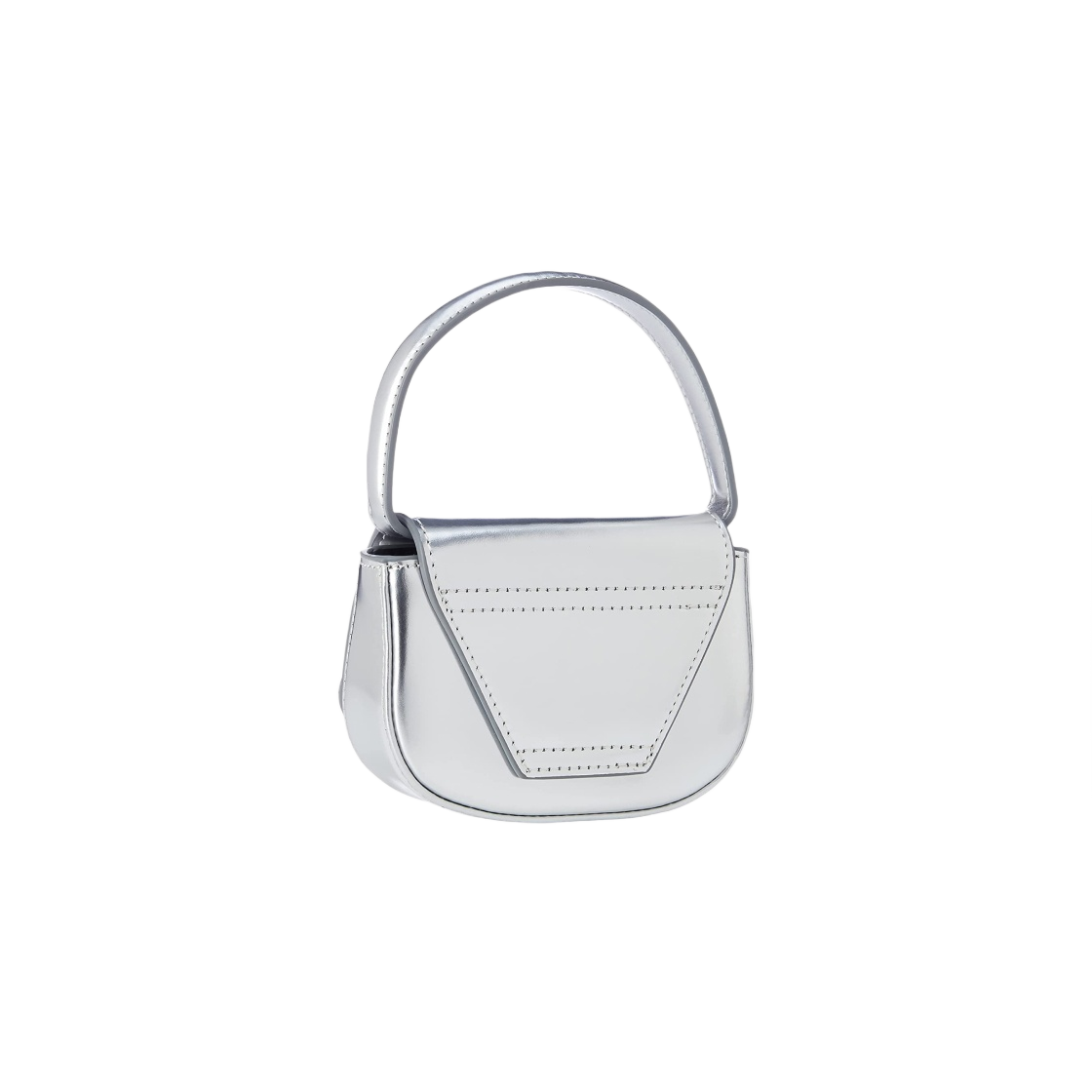 디젤 1DR 미니백 인 미러드 레더 실버(Diesel 1DR Mini Bag in Mirrored Leather Silver) - 2