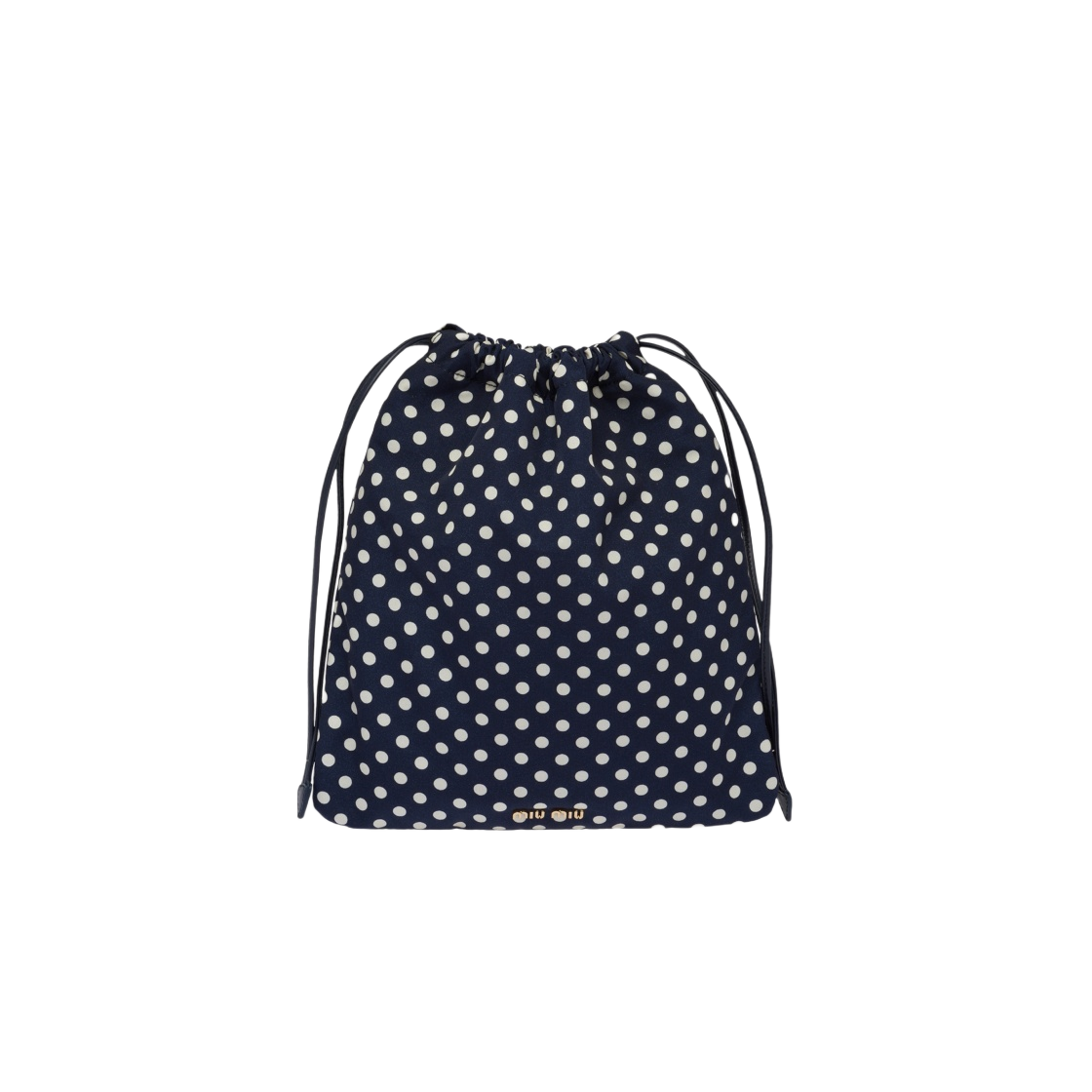미우 미우 프린트 파유 파우치 로얄 블루 아이보리(Miu Miu Printed Faille Pouch Royal Blue Ivory) - 1