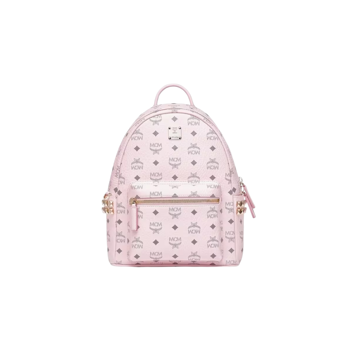 MMKAAVE15QH001 MCM Stark Side Studs Backpack in Visetos Small Powder Pink