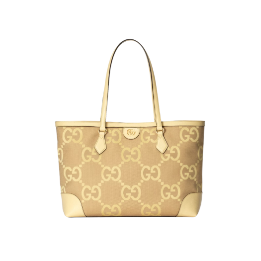 Gucci Ophidia Jumbo GG Medium Tote Bag Beige Banana Canvas
