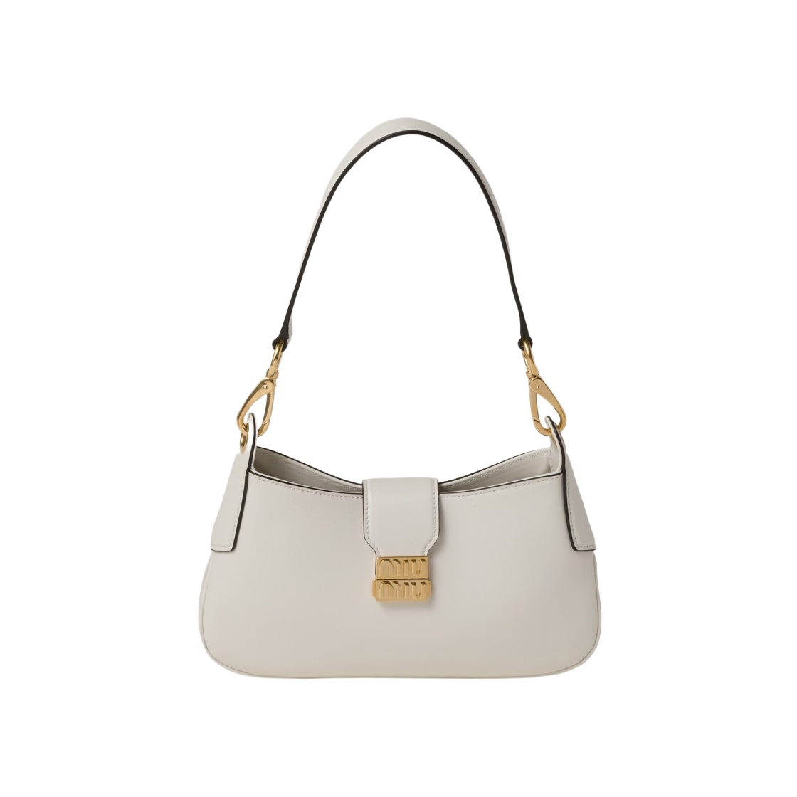미우 미우 레더 호보백 화이트(Miu Miu Leather Hobo Bag White) - 1