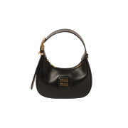 Miu Miu Leather Hobo Bag Black