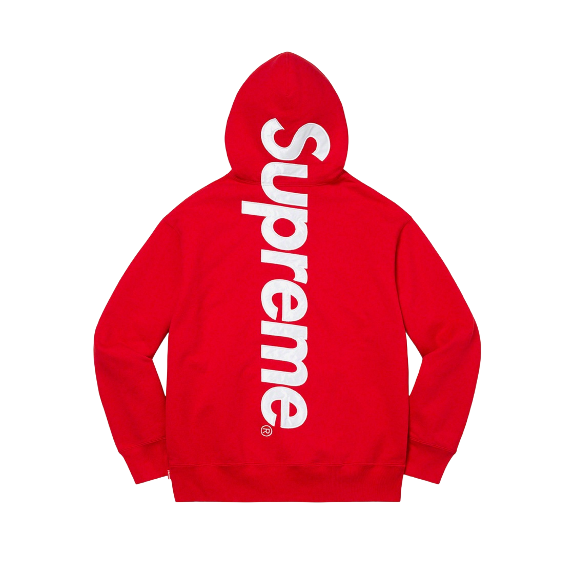 - Supreme Satin Applique Hooded Sweatshirt Red - 22FW - 대표 이미지 #1