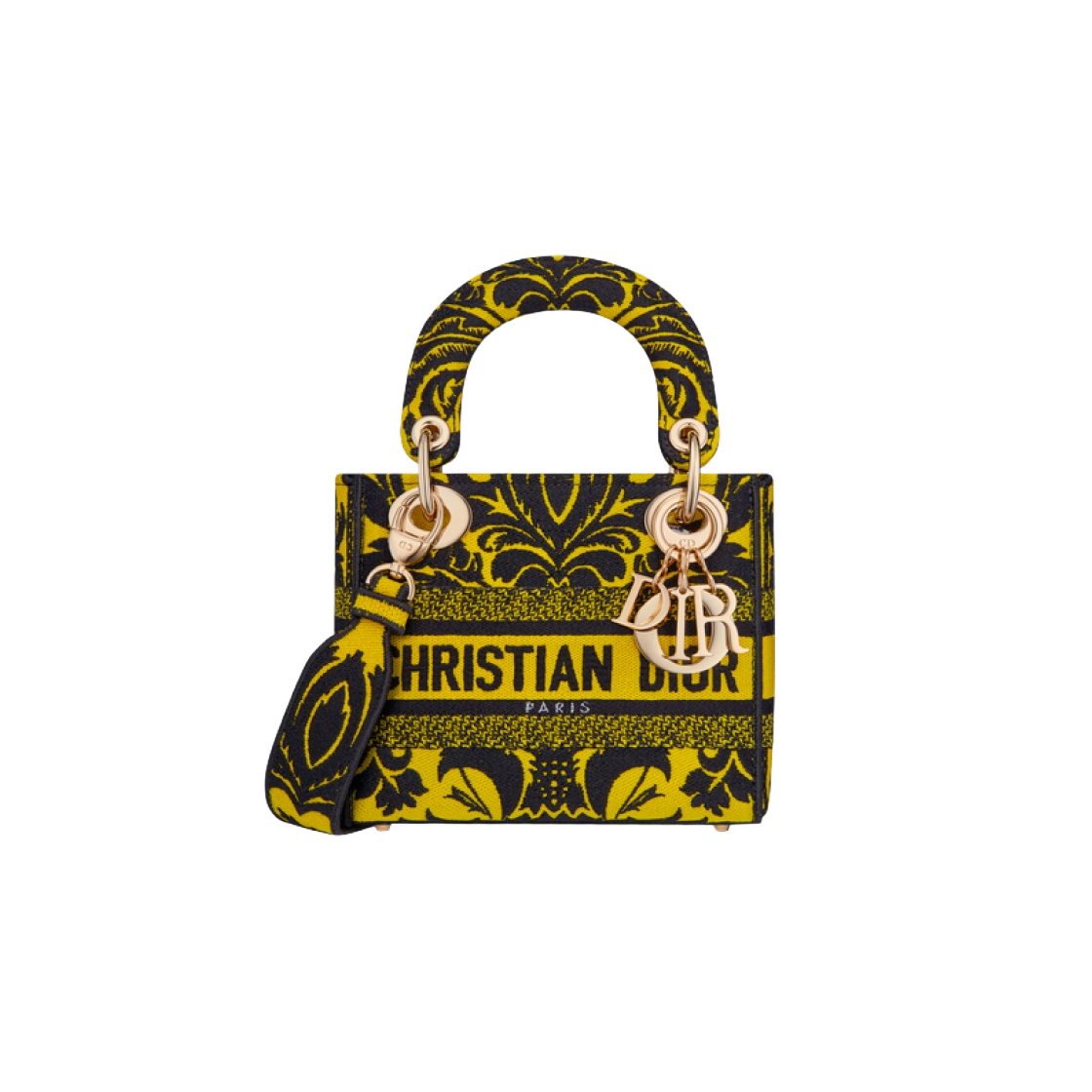 디올 미니 레이디 D 라이트 백 오나멘탈 자수 옐로우 멀티컬러(Dior Mini Lady D Lite Bag Ornamental Embroidery Yellow Multicolor) - 1