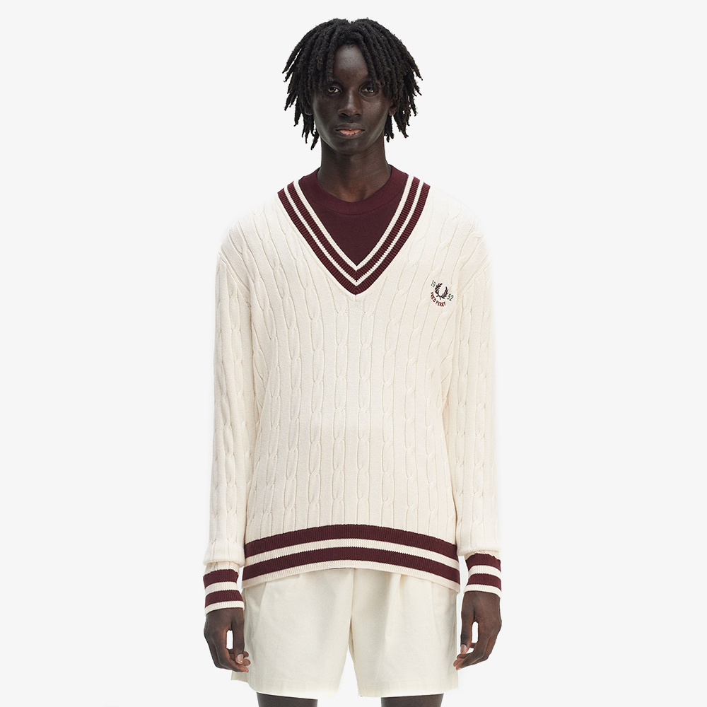 프레드페리 클럽하우스 테니스 케이블 스웨터 에크루(Fred Perry Clubhouse Tennis Cable Sweater Ecru) - 2