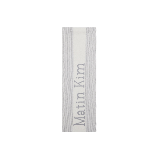 TWO TONE LETTERING MUFFLER IN KHAKI – Matin Kim
