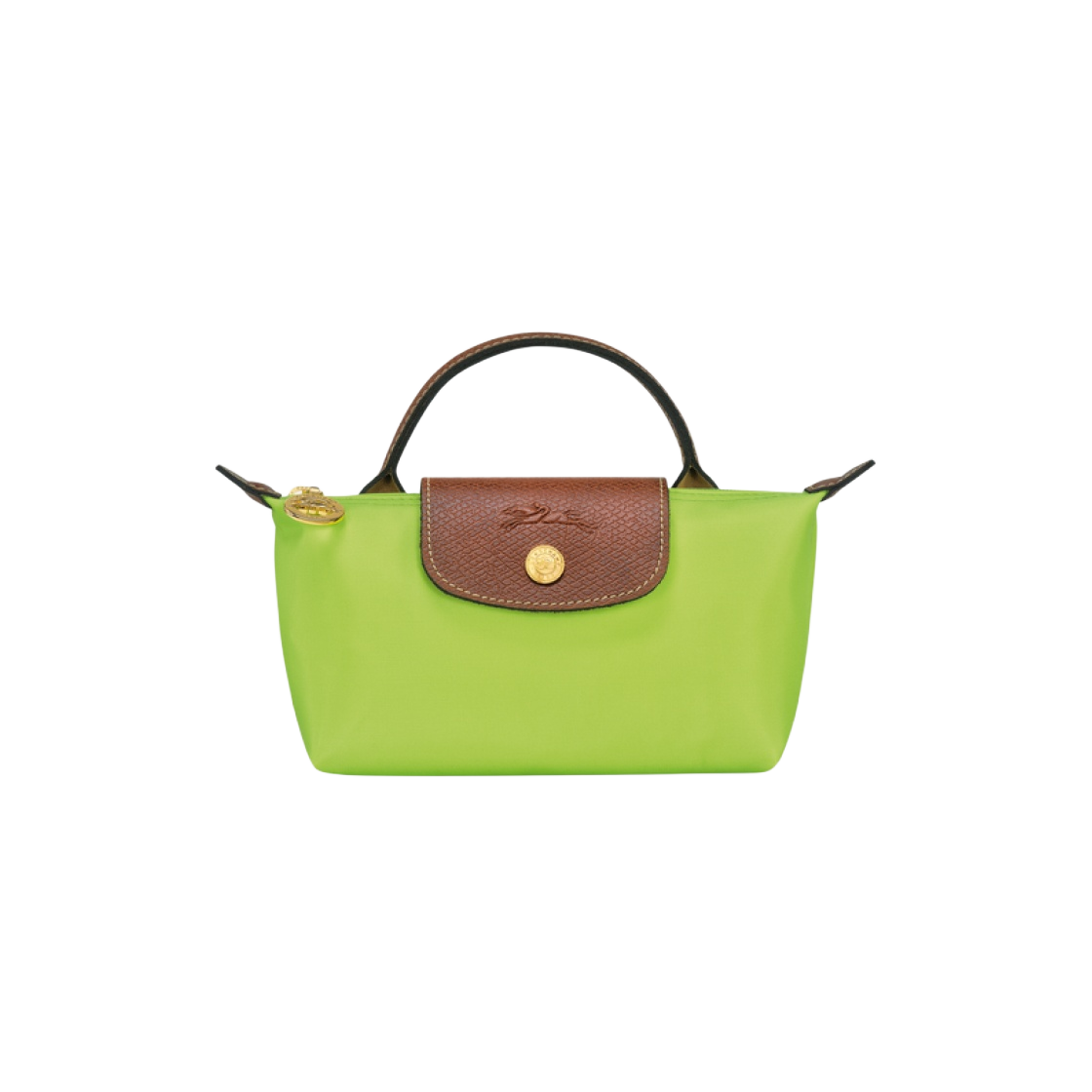 34175089355 Longchamp Le Pliage Original Handle Pouch Green - 대표 이미지 #1