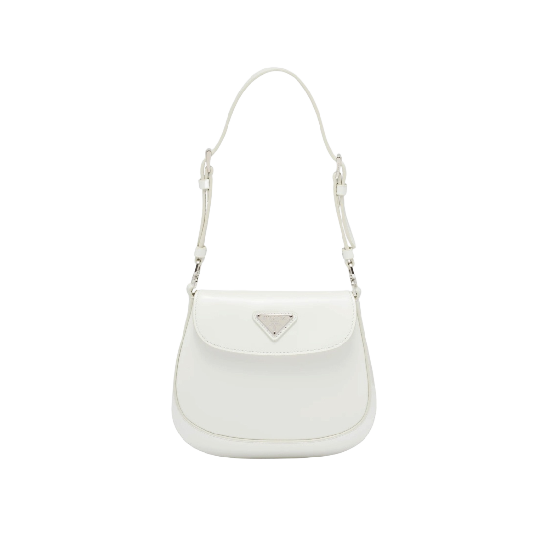 프라다 플랩 클레오 브러쉬드 레더 미니백 화이트(Prada Cleo Brushed Leather Mini Bag with Flap White) - 1
