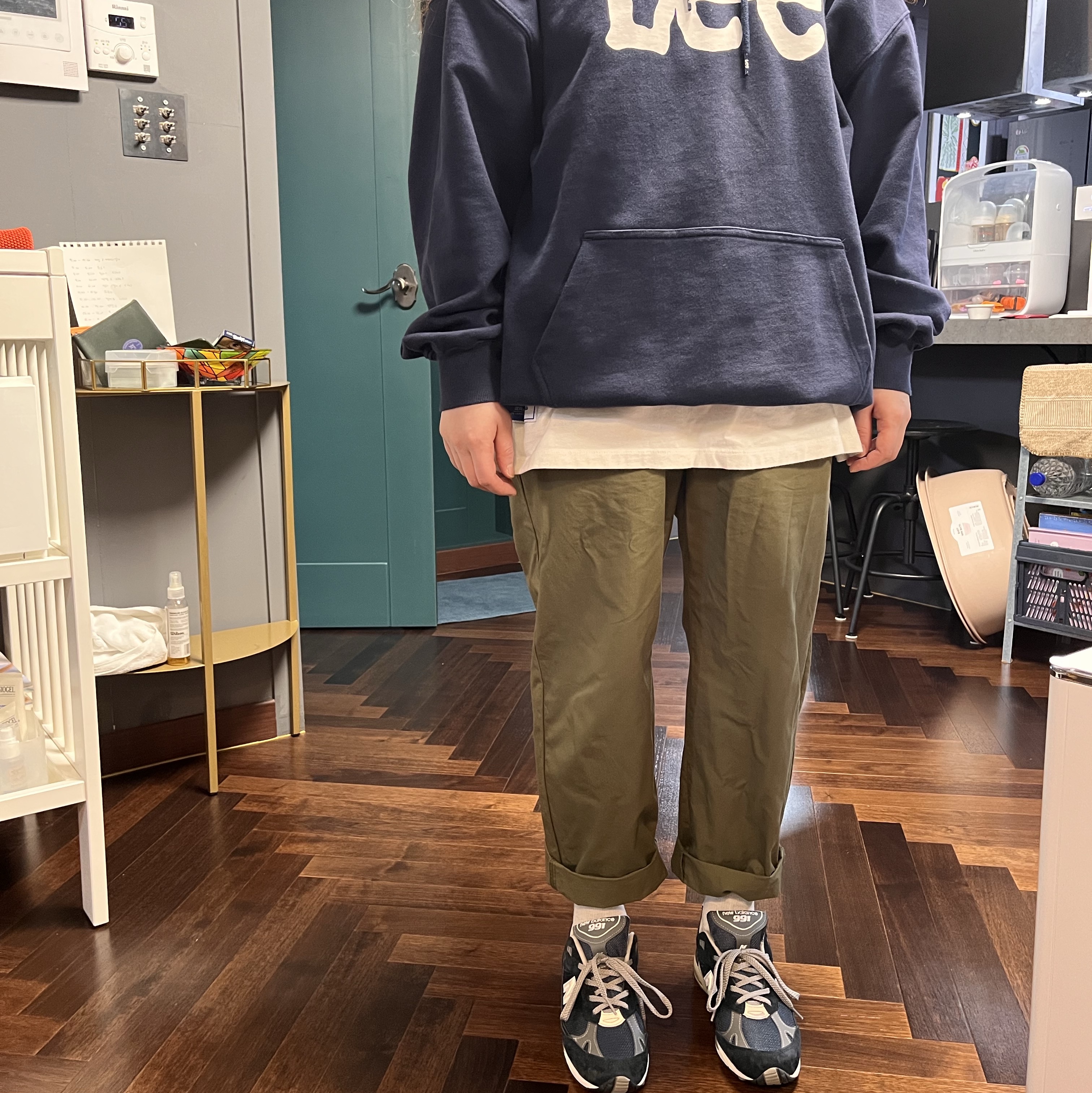 (W) New Balance 991 Made in UK Navy 착용 스타일