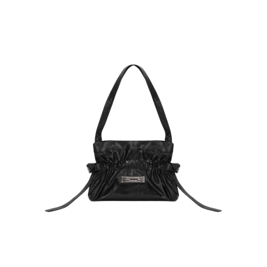 Matin Kim Faux Leather Seashell Mini Bag Black