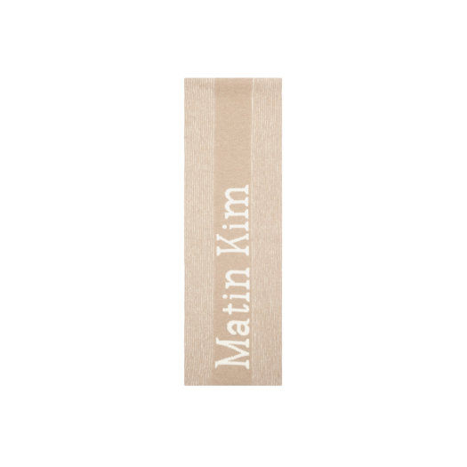 TWO TONE LETTERING MUFFLER IN KHAKI – Matin Kim