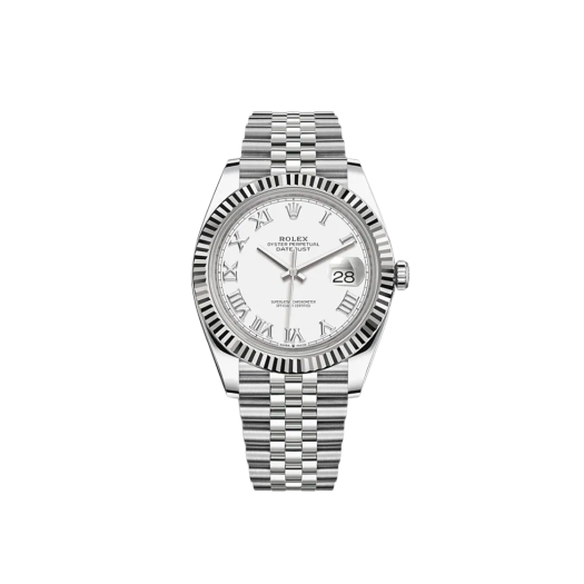 Rolex Datejust 41mm 126334 White Roman Jubilee