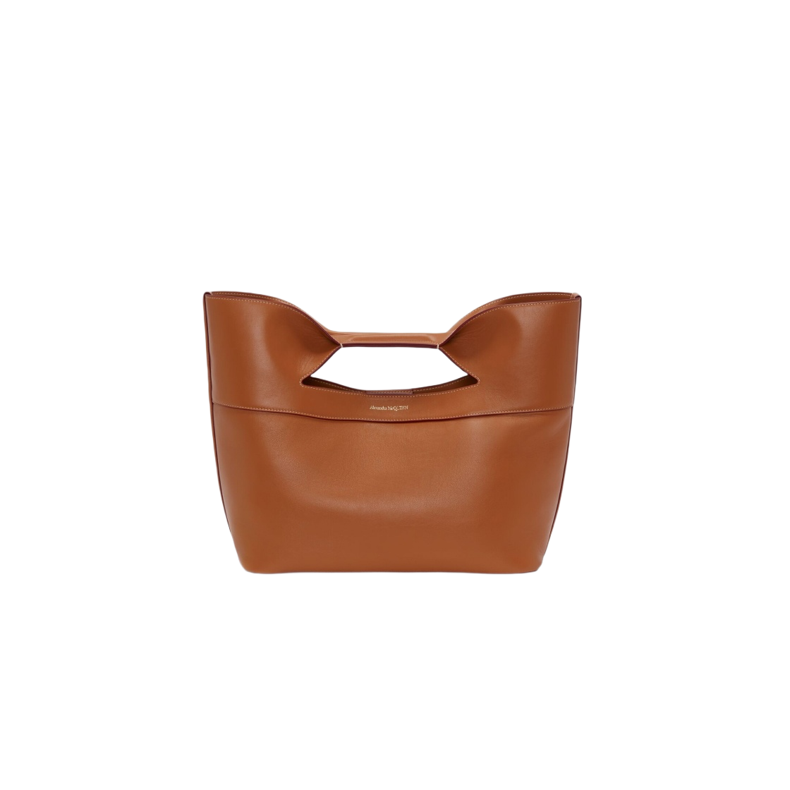7095661BLCA2002 Alexander McQueen The Bow Small Bag Tan - 대표 이미지 #1
