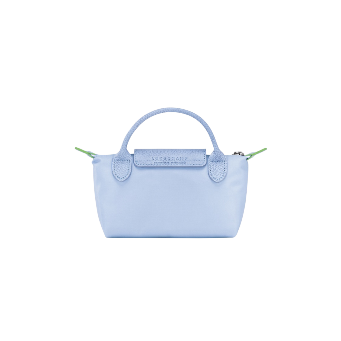 34175919P79 Longchamp Le Pliage Green Handle Pouch Blue - #3