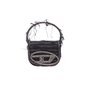 Diesel 1DR XS Iconic Mini Bag in Canvas and Leather Black