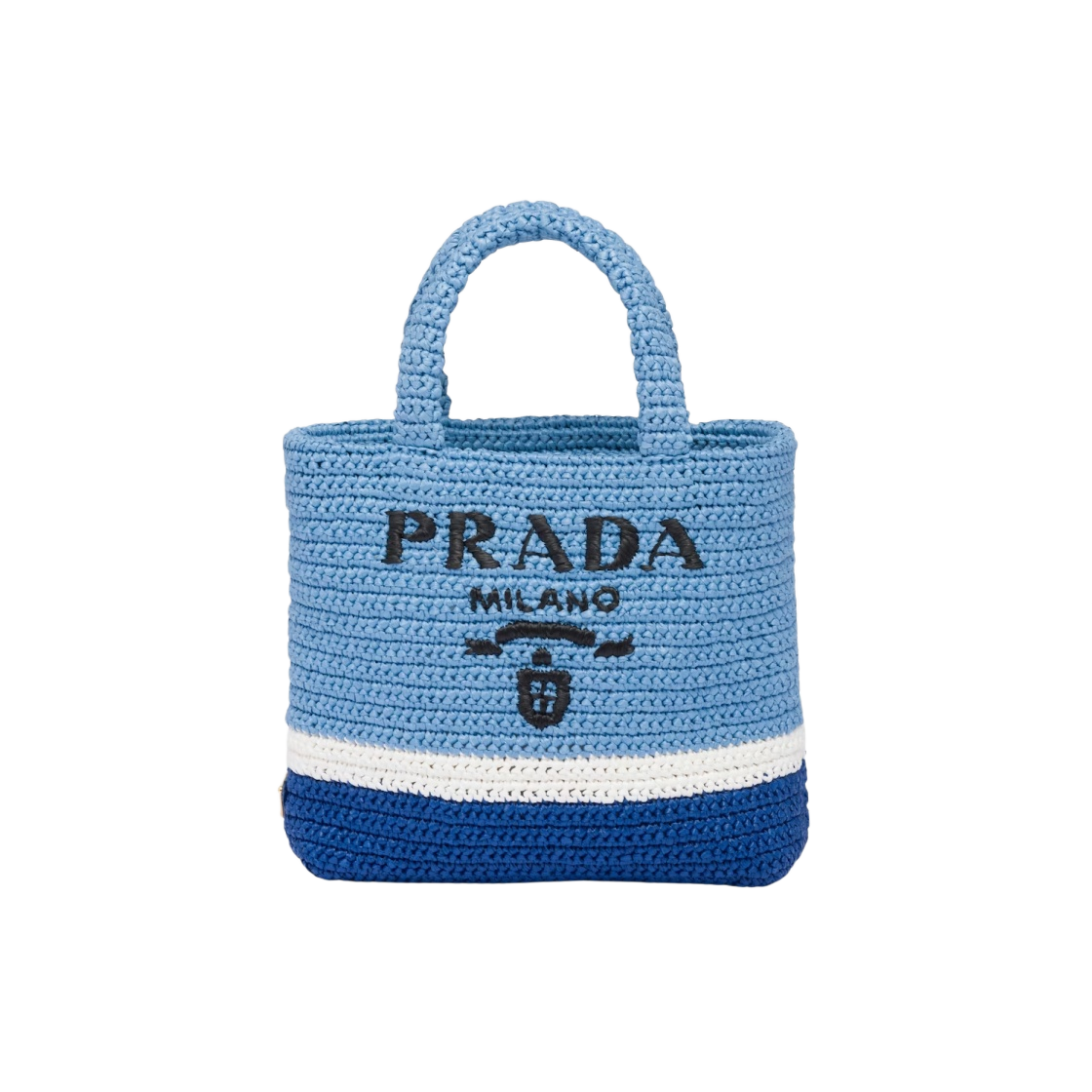 프라다 스몰 크로쉐 토트백 셀레스트 블루(Prada Small Crochet Tote Bag Celeste Blue) - 1