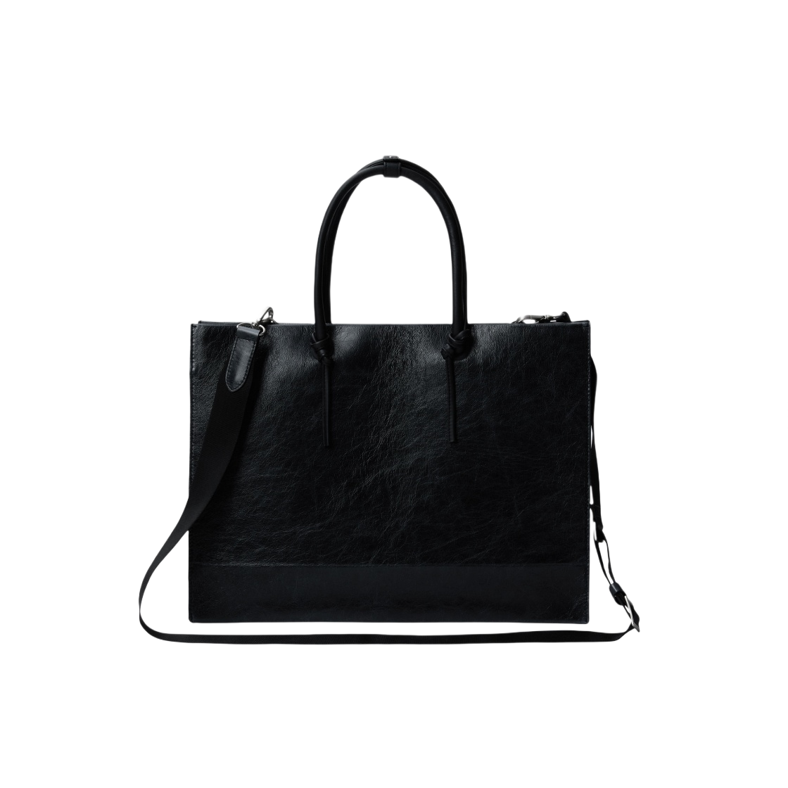 ★韓国の人気★【Ader Error】★Wide Shopper Bag Noi.r★ 아더에러 와이드 크랙 쇼퍼백 느와르 | Ader Error | KREAM