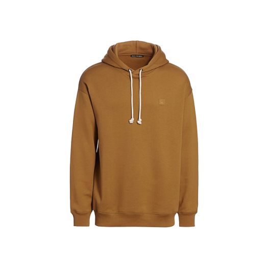 Acne Studios Farrin Face Oversized Hooded Sweatshirt Caramel
