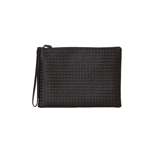 Bottega Veneta Intrecciato Strap Clutch Brown