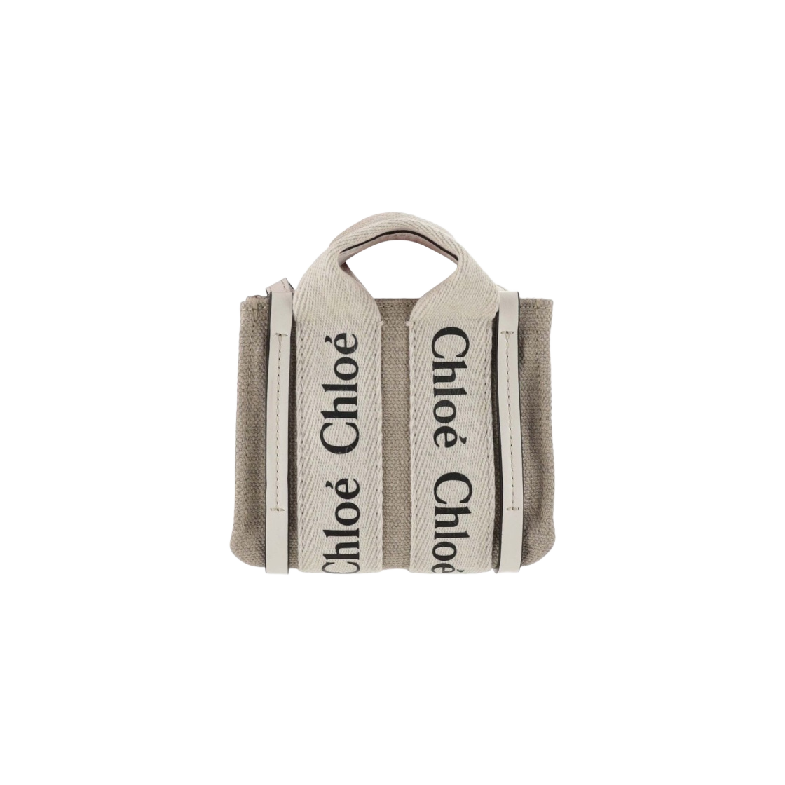 CHC22AP235I26101 Chloe Woody Nano Tote Bag White - #2
