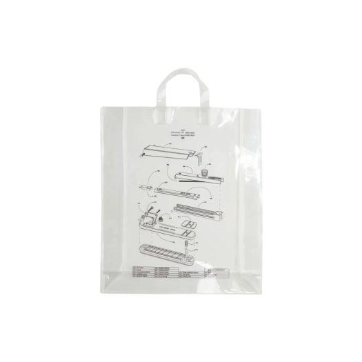 H&M x Rokh Plastic Shopper Bag Transparent Staplers
