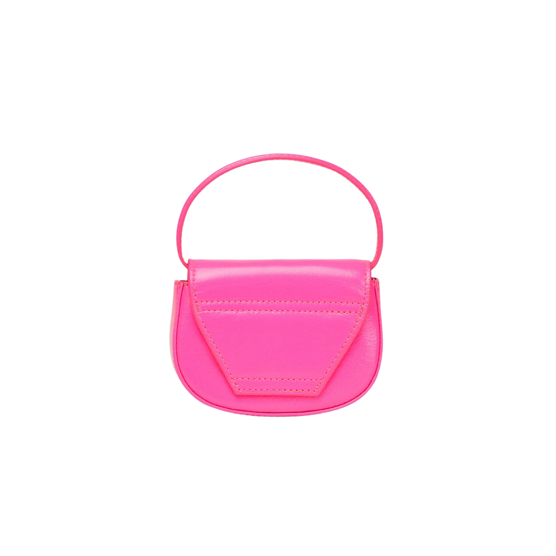 디젤 1DR 미니백 인 네온 레더 핑크 플루오(Diesel 1DR Mini Bag in Neon Leather Pink Fluo) - 3