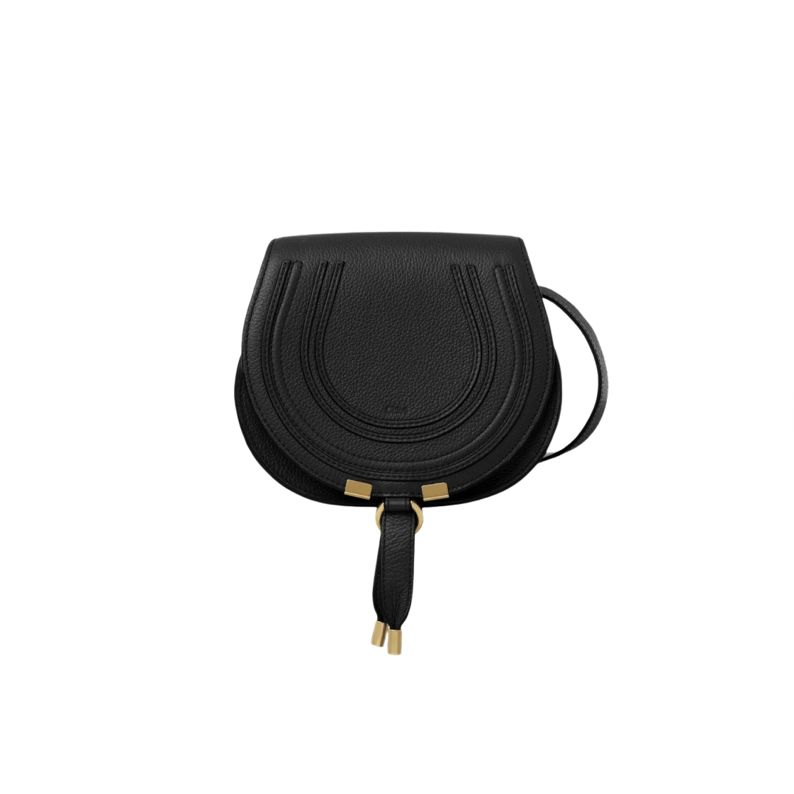 끌로에 마르씨 스몰 새들백 블랙(Chloe Marcie Small Saddle Bag Black) - 1