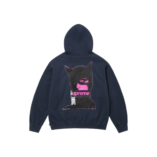 Supreme Catwoman Hooded Sweatshirt Navy - 23FW
