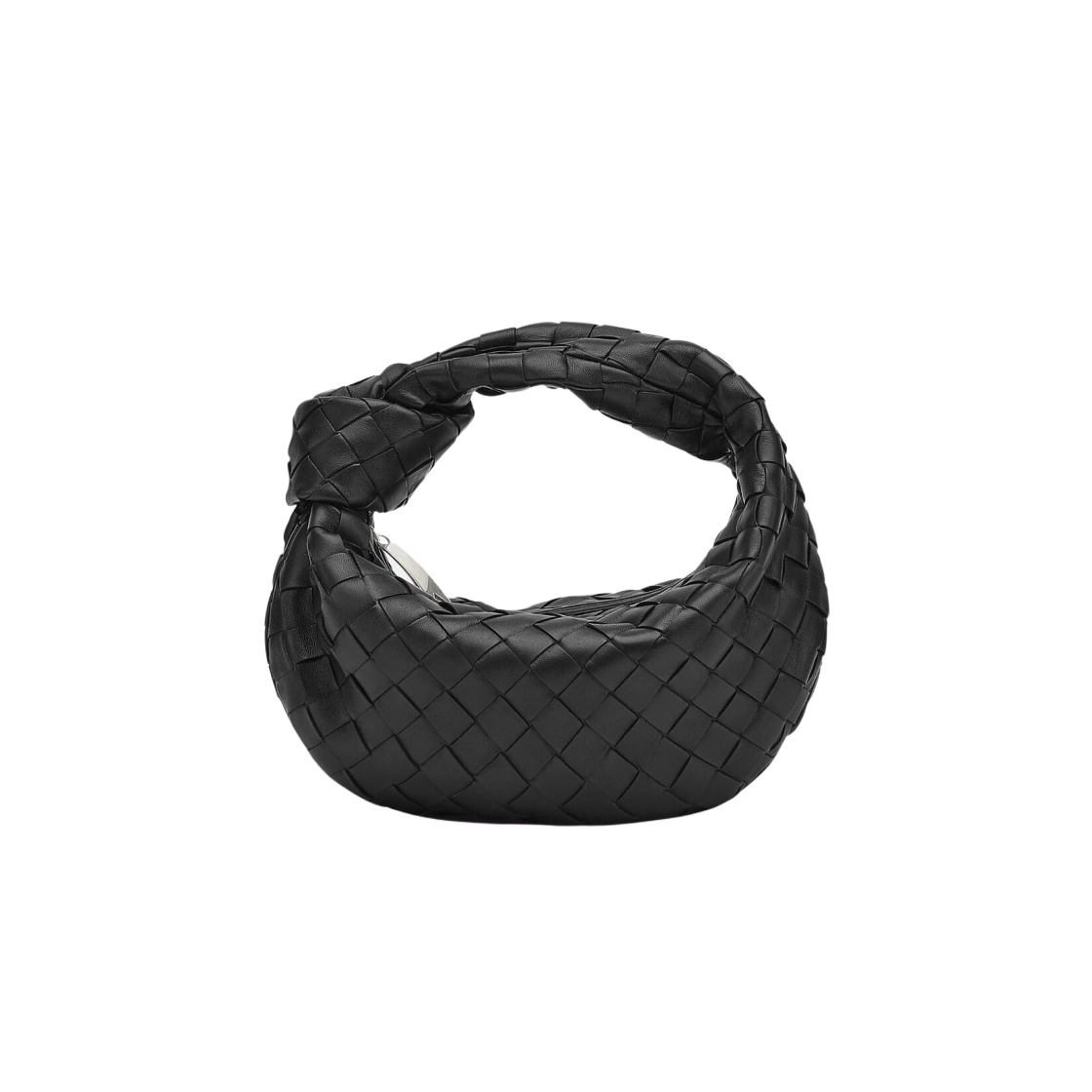 보테가 베네타 미니 레더 조디백 블랙 실버(Bottega Veneta Mini Leather Jodie Black Silver)