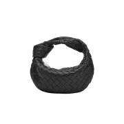 Bottega Veneta Mini Leather Jodie Black Silver
