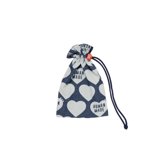 HM27GD153 Human Made Drawstring Bag Small Indigo