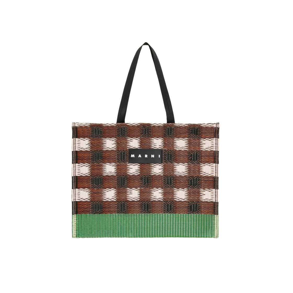 마르니 마켓 타타미 토트백 초콜릿 체크(Marni Market Tatami Tote Bag Chocolate Check) - 1