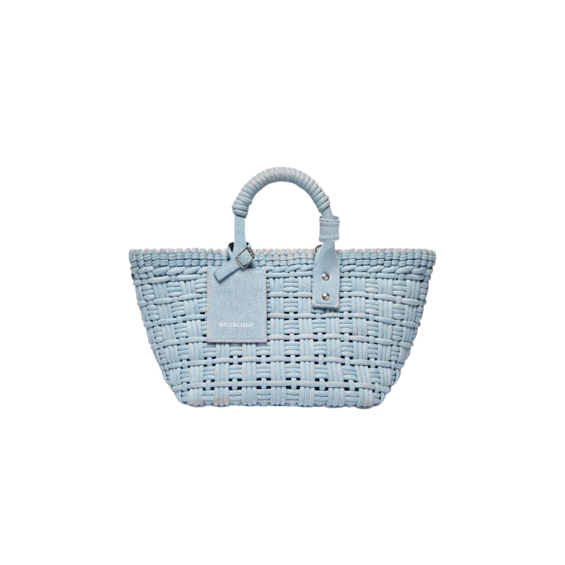 발렌시아가 비스트로 XS 베스킷 스트랩 데님 라이트 블루(Balenciaga Bistro XS Basket with Strap Denim Light Blue) - 1