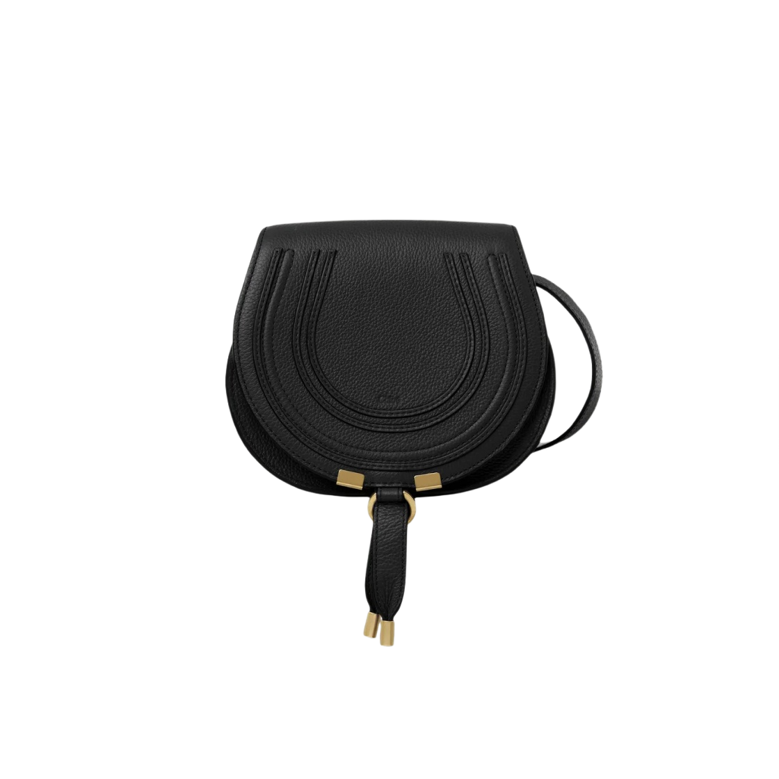 끌로에 마르씨 스몰 새들백 블랙(Chloe Marcie Small Saddle Bag Black)