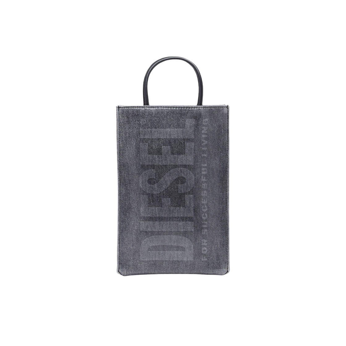 디젤 DSL 미디움 쇼퍼백 인 코티드 마블 데님 블랙(Diesel DSL Medium Shopper Bag in Coated Marbled Denim Black) - 1