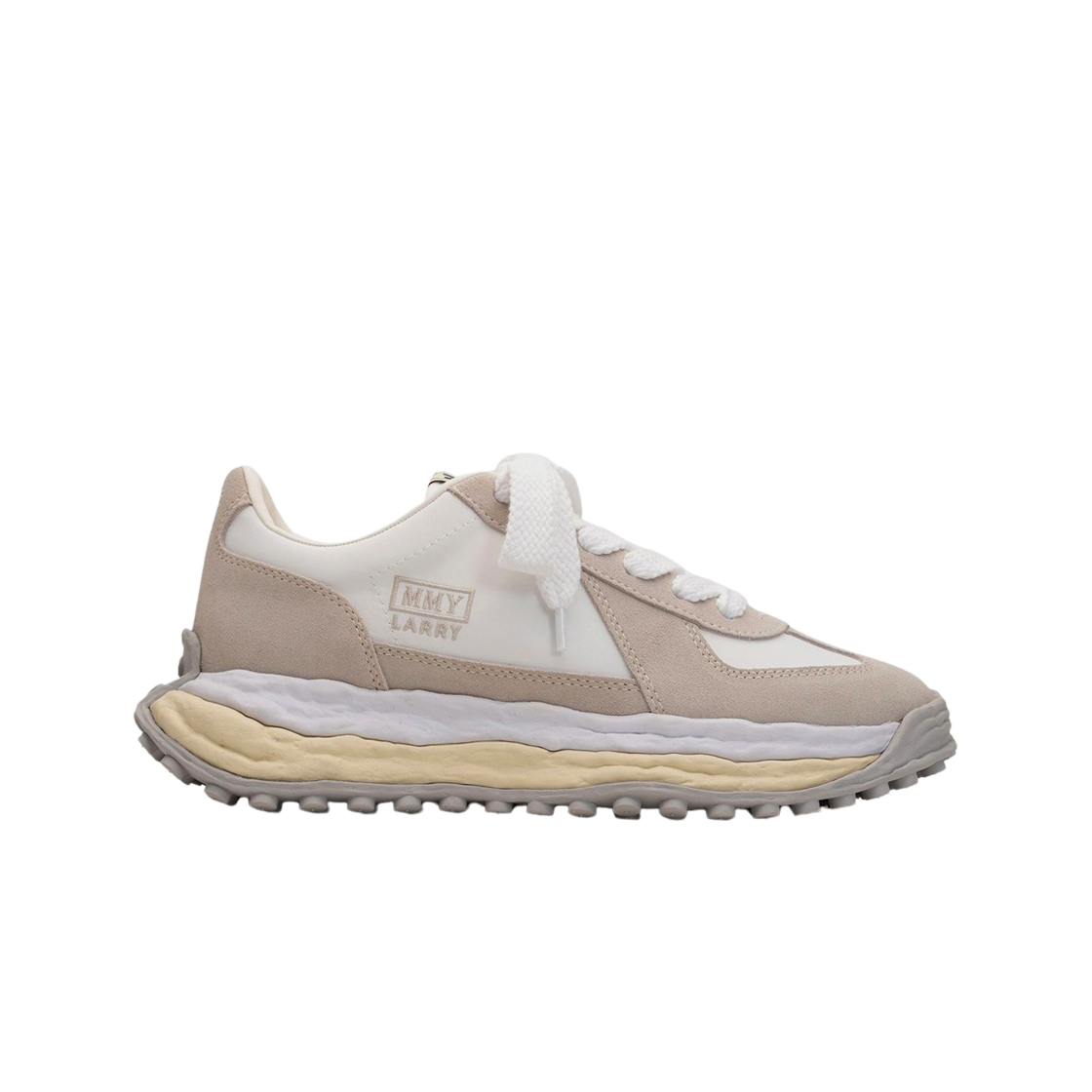 메종 미하라 야스히로 래리 OG 솔 믹스 머터리얼 로우탑 스니커즈 화이트(Maison Mihara Yasuhiro Larry OG Sole Mix Material Low-top Sneakers White)