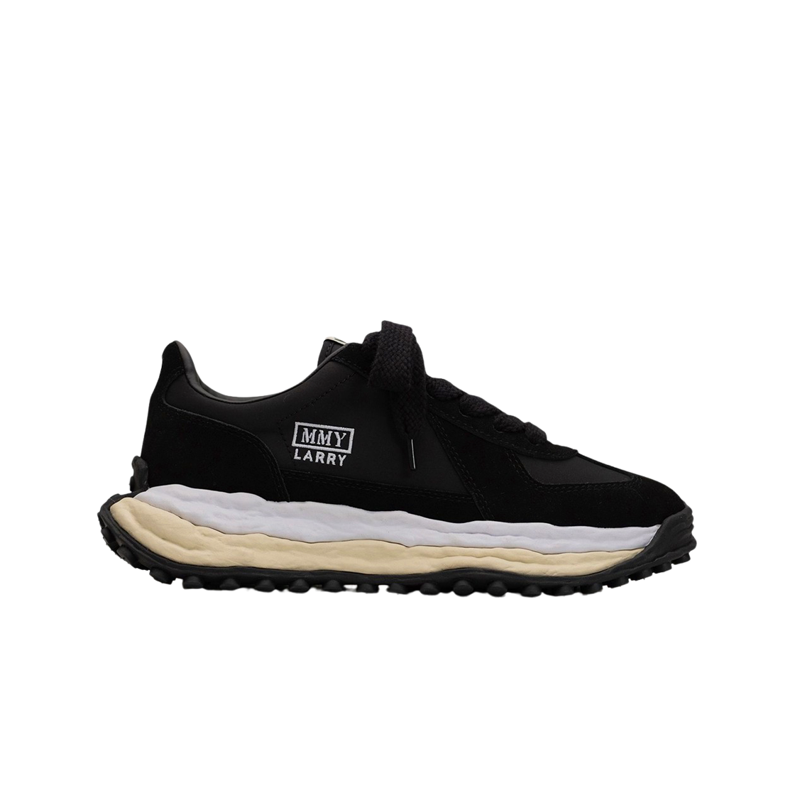 메종 미하라 야스히로 래리 OG 솔 믹스 머터리얼 로우탑 스니커즈 블랙(Maison Mihara Yasuhiro Larry OG Sole Mix Material Low-top Sneakers Black)