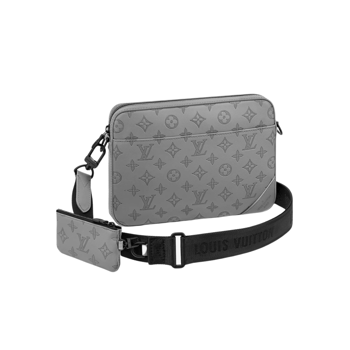 M46104 Louis Vuitton Duo Messenger Bag Monogram Shadow Anthracite Gray - 대표 이미지 #1