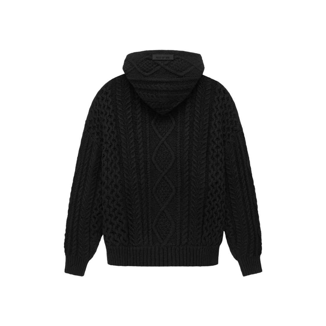 Fear of God Essentials Cable Knit Hoodie Silver Cloud Men's