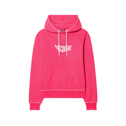 Jacquemus Le Sweatshirt Vague Wave Logo Hoodie Wave Pink