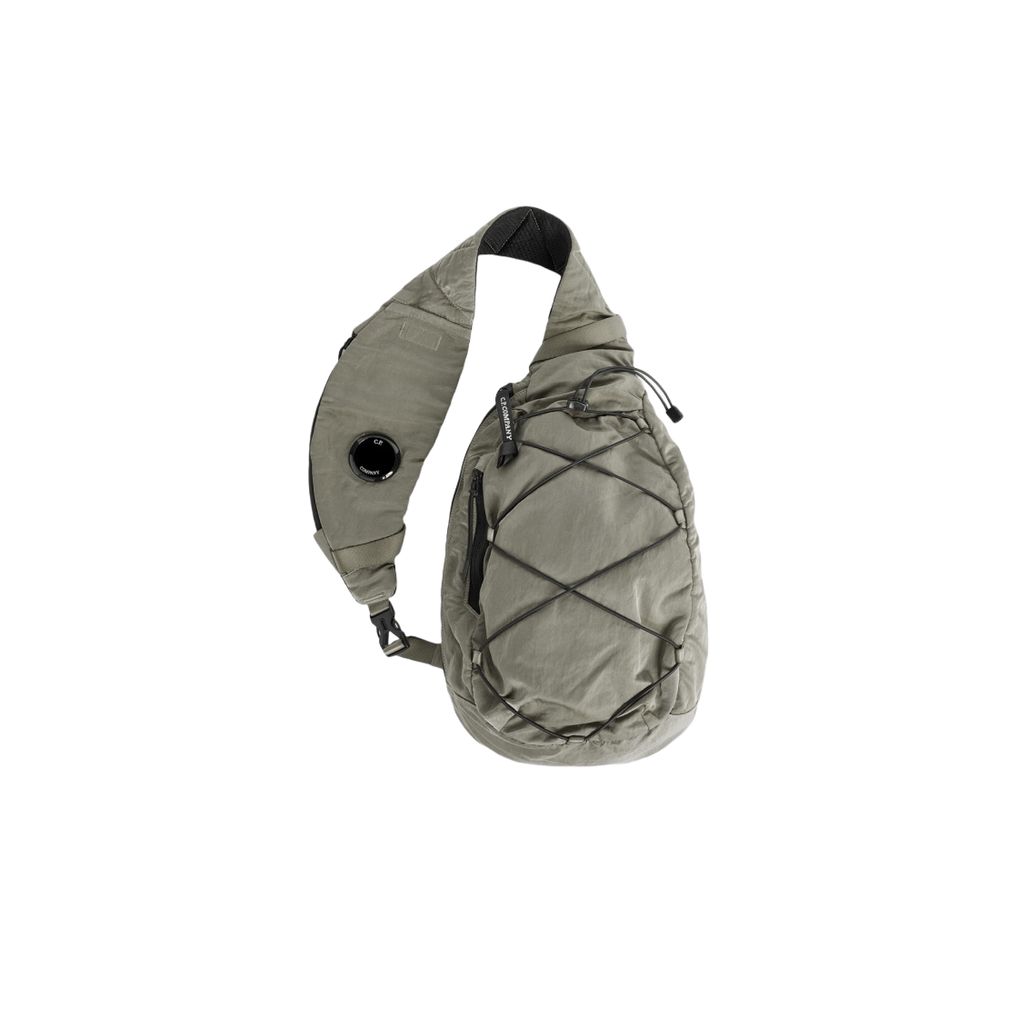 C.P. 컴퍼니 나일론 B 크로스바디 럭색 실버 세이지 브라운 - 23FW