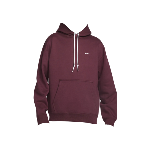 Nike Solo Swoosh Fleece Hoodie Night Maroon - Asia