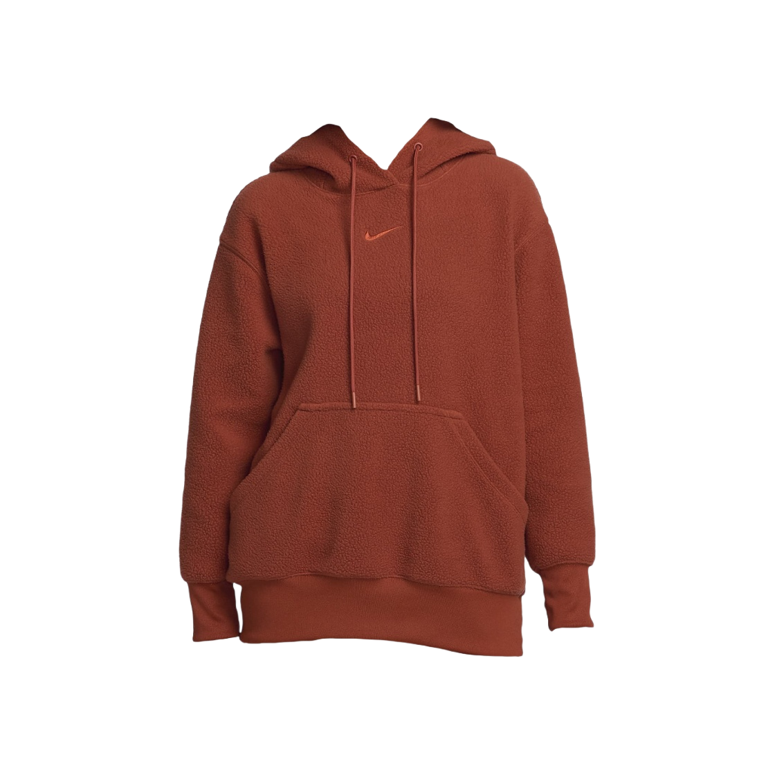 DQ6841-832 (W) Nike NSW Plush Pullover Hoodie Rugged Orange - Asia - 대표 이미지 #1