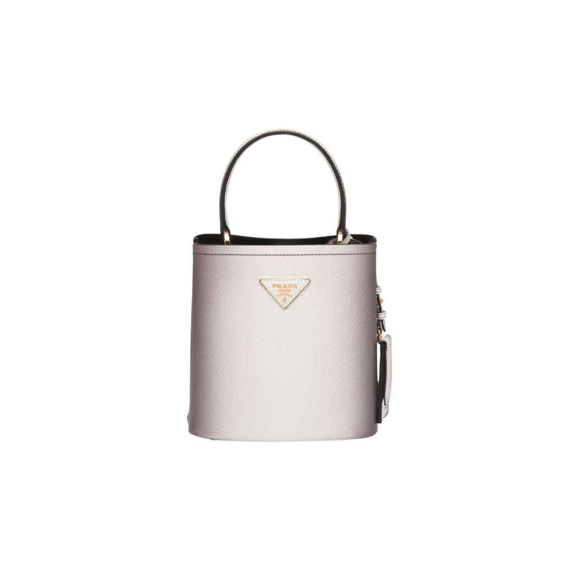 프라다 스몰 프라다 파니에 사피아노 레더 백 그라디언트 화이트(Prada Small Prada Panier Saffiano Leather Bag Gradient White) - 1