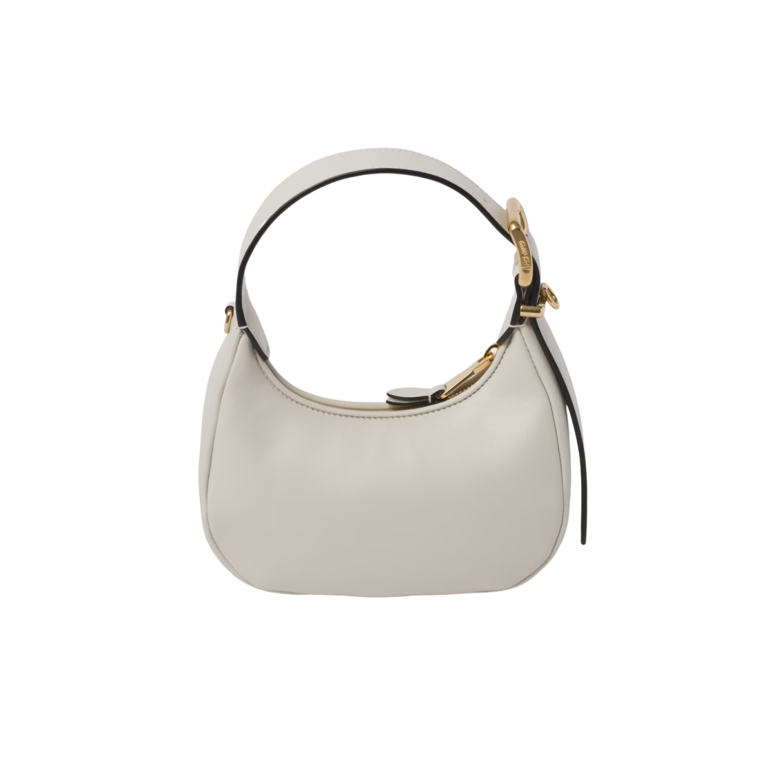 미우 미우 레더 호보백 초크 화이트(Miu Miu Leather Hobo Bag Chalk White) - 2
